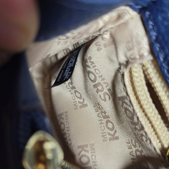 Michael Kors Karson Mini Satchel Lugage Blue Top Handle Crossbody - Picture 13 of 13